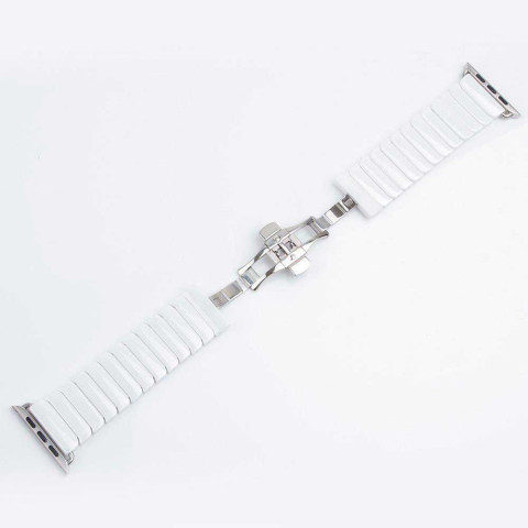 Ремешок для Apple watch 38/40/41mm Ceramic type 1 White